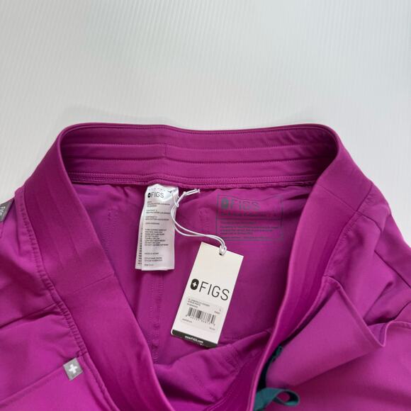 FIGS Zamora 2.0 Jogger Scrub Pants Bright Fuchsia Women’s Large NWT Rare Retired - Picture 9 of 14